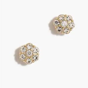 J Crew Crystal Floral Stud Earrings